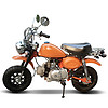 風感覺 迷你小猴子110cc摩托車小街車汽油復古小彎梁踏板助力代步摩托車 橘色 10寸輪