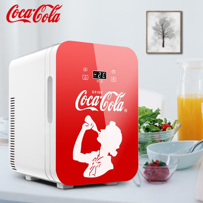 可口可乐 Coca-Cola 车载冰箱迷你小冰箱18L可调温宿舍小型冰箱办公室化妆品