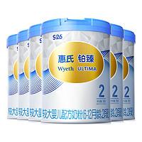 Wyeth 惠氏 铂臻2段6-12月较大婴儿配方奶粉780g*6罐瑞士进口