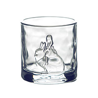 可米生活 白夜童話琥珀杯透明浮雕玻璃杯手工禮盒女士威士忌紅酒杯果汁水杯