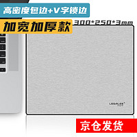 飞遁(LESAILES)300*250*3mm条纹鼠标垫中小号锁边游戏笔记本电脑办公桌面垫 凑单灰白色
