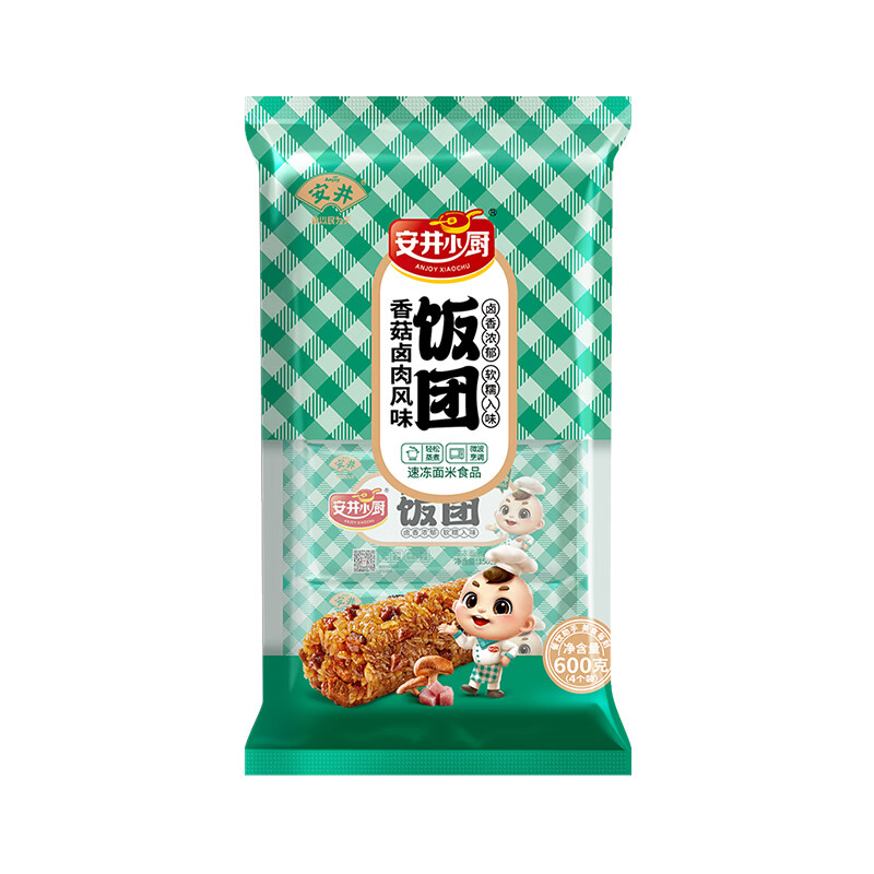 Anjoy 安井 香菇卤肉风味饭团 600g 4个装