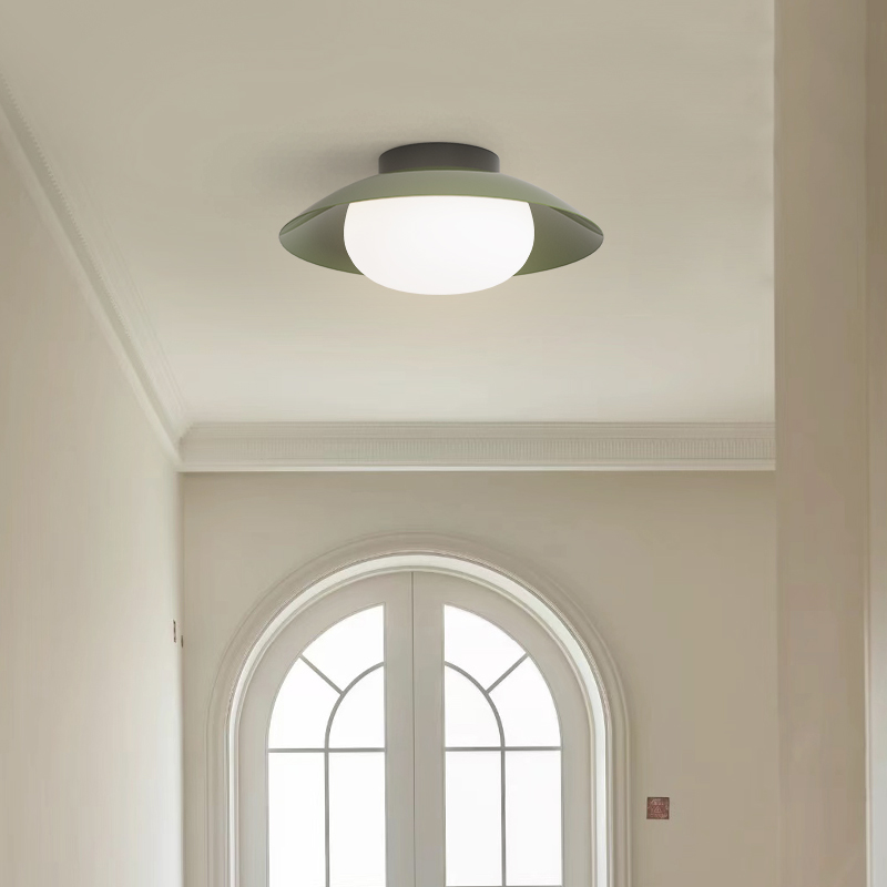 奥朵和风碗创意阳台灯日式玄关入户吸顶灯原木风衣帽间过道走廊灯