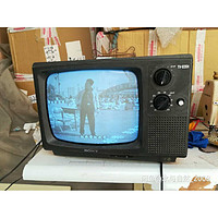 CHUANGPAN 床畔 黑白电视机 老式电视老式黑白电视机怀旧复古影视道具摆件古董老物件陈列展览真机 12可以播放