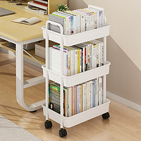 可移动书架置物架儿童玩具收纳架阅读家用小推车落地多层简易书柜
