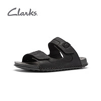 Clarks其乐克鲁斯系列男士春夏魔术贴沙滩鞋休闲运动凉鞋 黑色 261647727 39.5