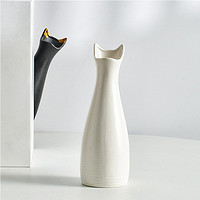 BOMAROLAN 堡瑪羅蘭 輕奢創意簡約現代貓耳小花瓶擺件客廳桌面插花餐桌北歐ins風裝飾