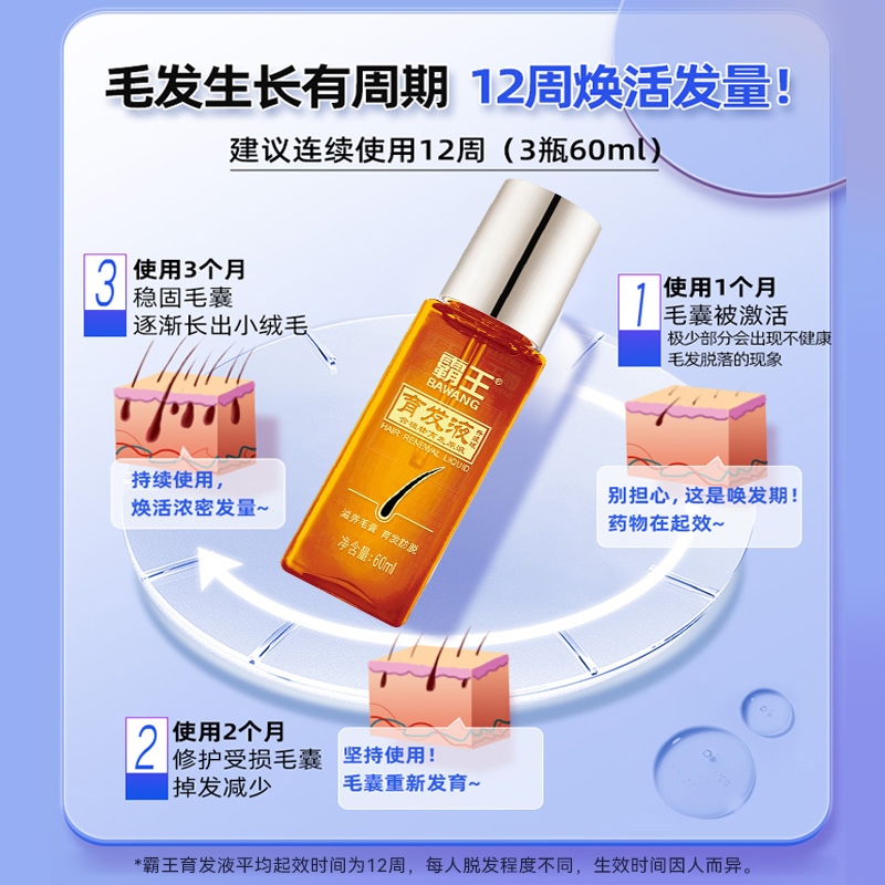 BAWANG 霸王 防脱发育发液营养液控油脂溢性增发密发控油男女专用正品