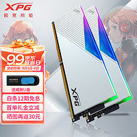 XPG威刚 龙耀DDR5内存条32/64G套条RGB灯条台式电脑用特挑海力士A-Die颗粒吹雪白色 D5龙耀LANCER 6400MHz丨CL32丨海力士A-DIE颗粒