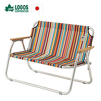 LOGOS 乐格氏 日本logos折叠椅椅子凳子躺椅马扎铝合金帆布加厚便携户外双人椅