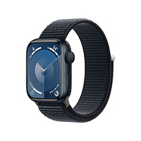 Apple 蘋果 Watch Series 9 智能手表 GPS款 45mm 午夜色 回環式運動表帶