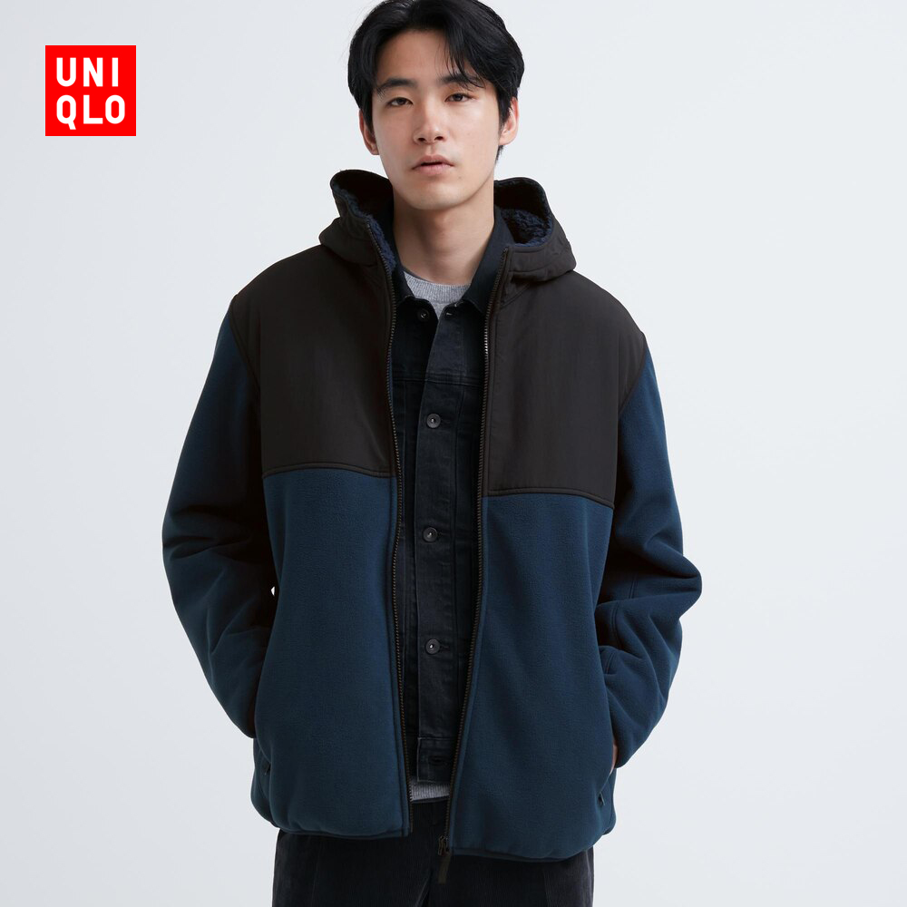 UNIQLO 优衣库 男装女装防风摇粒绒连帽外套461835