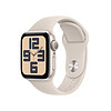 Apple 蘋果 Watch SE 2023款 智能手表 GPS版 40mm 星光色 橡膠表帶 M/L