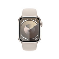 88VIP：Apple 蘋果 Watch Series 9 智能手表 GPS款 41mm 星光色 橡膠表帶 S/M