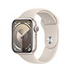 Apple 蘋果 Watch Series 9 智能手表GPS款45毫米星光色鋁金屬表殼 星光S/M