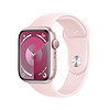 Apple 蘋果 Watch Series 9 智能手表 GPS款 45mm 亮粉色 橡膠表帶 M/L