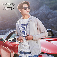 AIRTEX 亚特 男款防晒衣春夏季新款钓鱼服外套超薄透气弹力皮肤风衣