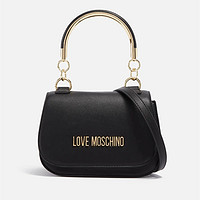 LOVE MOSCHINO 金属手柄迷你人造皮革手袋