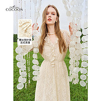 cocoon 2023秋季优雅裙子仙女气质小众设计连衣裙