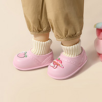88VIP：ABC童鞋 防水不掉跟女童棉拖鞋秋冬季童男童2023新款儿童包跟棉鞋居家软底