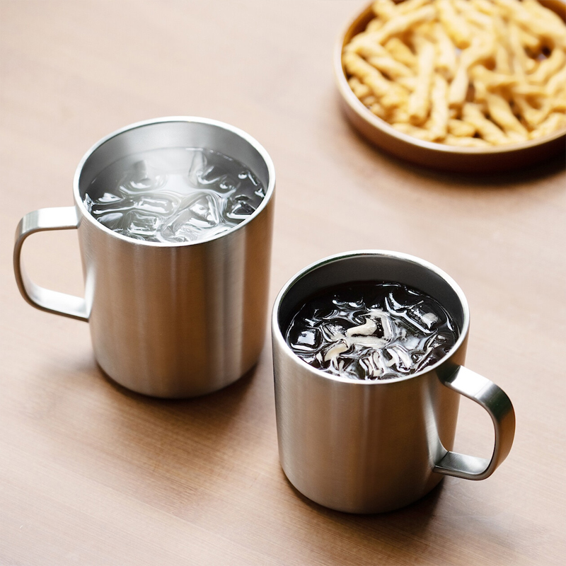 無印良品 MUJI 無印良品  不锈钢双层马克杯 咖啡杯 水杯 杯子保温保冷