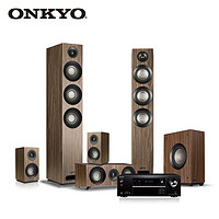 ONKYO 安桥 TX-SR393 +尊宝 S809 功放机 5.1声道家庭影院套装 4K杜比全景声 DTS:X 蓝牙 胡桃木