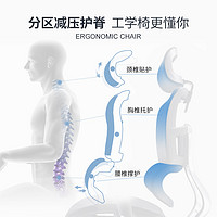 有谱ZY电脑椅人体工学椅护腰家用舒适久坐老板椅子可躺升降办公椅