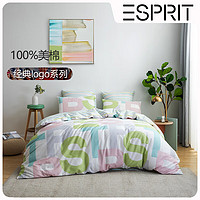 Esprit 经典logo四件套床上床单被套 全棉床品套件家居家纺用品