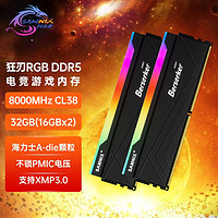 新乐士（SAMNIX）DDR55600-8000台式机内存条狂刃战士电竞RGB灯条海力士A-die32G（16Gx2）8000C38/XMP黑