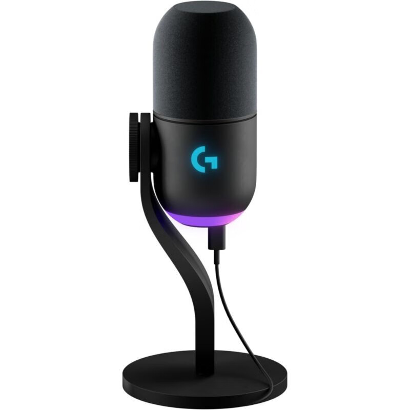 Logitech罗技G Yeti GX 动态RGB游戏麦克风带LIGHTSYNC USB即插即用 黑色