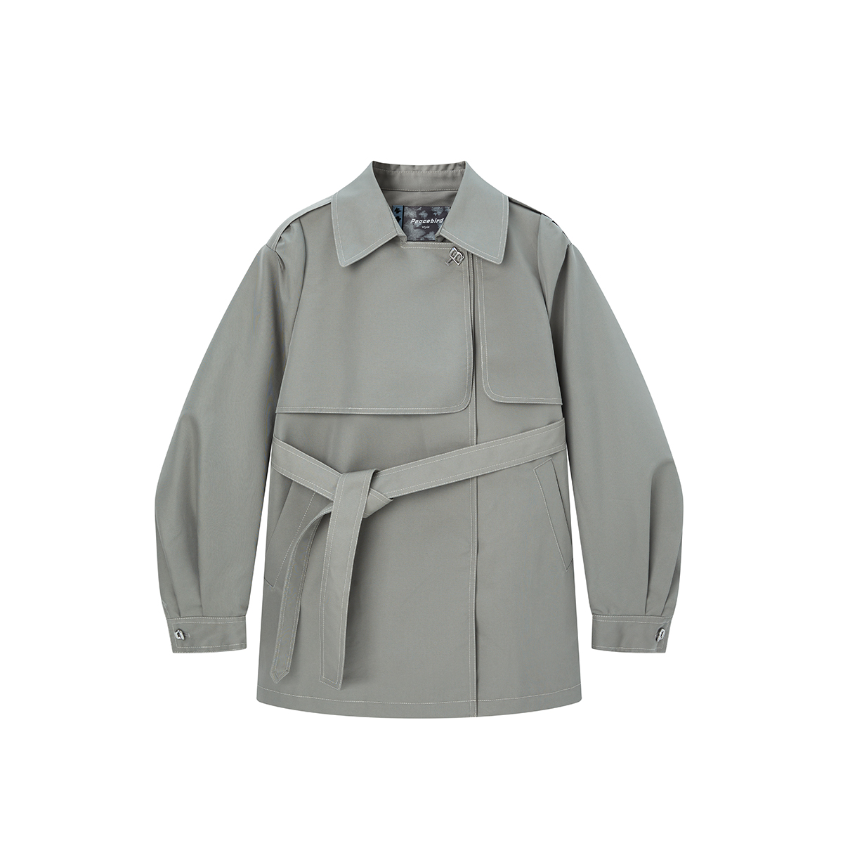 太平鸟时尚春季时尚酷美风衣A1BEC1423