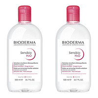 黑卡会员：BIODERMA 贝德玛 舒妍温和保湿卸妆水 粉水 500ml*2 温和清洁