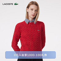 LACOSTE法国鳄鱼女装时尚百搭针织毛衫|AF0633 QIF/红色 32/XXS/150
