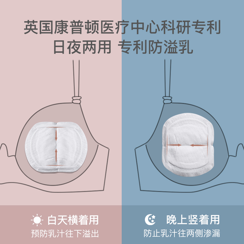 EMXEE 嫚熙 防溢乳垫一次性超薄透气亲肤贴合防侧漏哺乳期产后乳贴120片