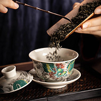 瓷牌茗茶具（cipaiming teaset）德化陶瓷三才盖碗小号泡茶碗家用功夫茶具中式经典古龙手抓沏茶碗 《青龙腾云》三才盖碗