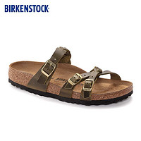 BIRKENSTOCK德国软木拖鞋舒适百搭女款三扣凉拖Franca系列 绿色窄版1024059 37