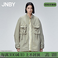 江南布衣（JNBY）风衣女立领宽松H型5N8912680 269/绿卡其 XS