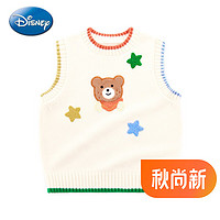 Disney 迪士尼 秋季童马甲A类纯棉宝宝背心儿童毛衣中小童装可爱