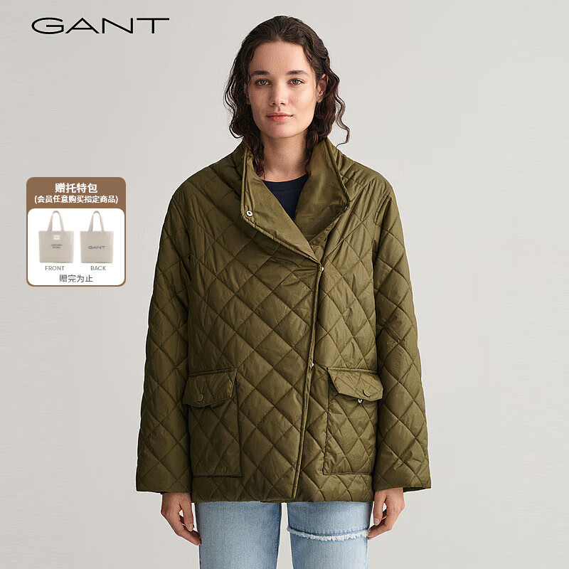 GANT 甘特 女士时尚宽松棉服外套|4700275 349 XXS