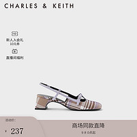 CHARLES&KEITH时尚T字浅口玛丽珍鞋单鞋凉鞋女CK1-61720160 Taupe灰褐色 37