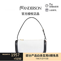 JWANDERSON JW ANDERSON奢侈品女士皮质拉链新月腋下包 白色/黑色