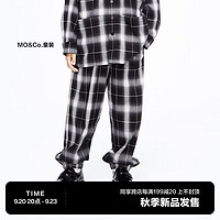 little MO&Co.little moco童装装男女童格纹长裤束脚卫裤KBC3PAT029 黑白格色 155/64