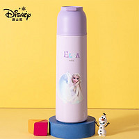 迪士尼（Disney）儿童保温杯上学草莓熊水杯男女小便携不锈钢直饮杯喝水杯 冰雪紫/450ml