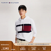 TOMMY HILFIGER 男女经典醒目LOGO合身版连帽套头卫衣78J9718 白色YBR L