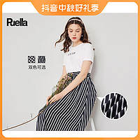 Puella 拉夏贝尔旗下Puella法式连衣裙女2023秋季假两件显瘦中长款裙子