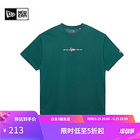 NEW ERA纽亦华2023短袖T恤男女同款印花休闲舒适 13954934-绿色 L