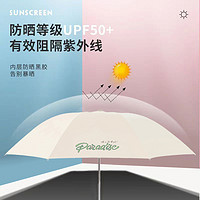 88VIP：天堂 伞雨伞黑胶伞防晒防紫外线太阳伞三折轻巧便携折叠晴雨伞两用