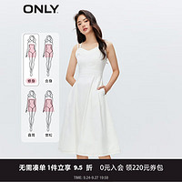 ONLY季时尚百搭交叉绑带牛仔吊带连衣裙女123342014 J2Z 白色牛仔提花印花 155/76A/XS