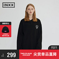 英克斯（inxx）ALLPICK 潮牌秋纯色简约Polo衫上衣APD3581072 黑色 M