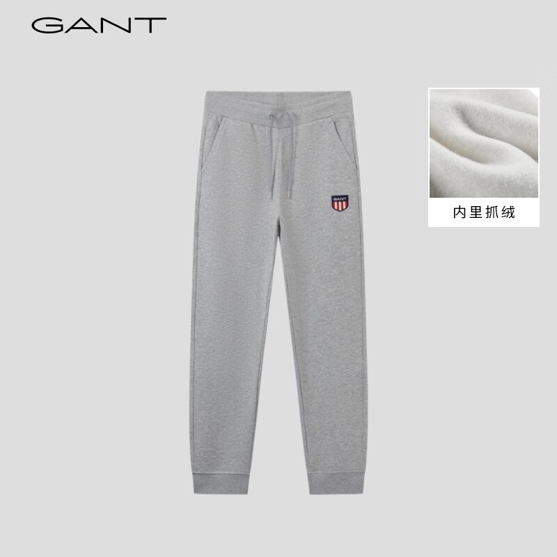 GANT 甘特 冬女士抓绒舒适保暖休闲裤4204920 93灰色 XS